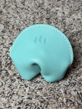 Portland Leather Goods PLG Mint Fortune Cookie Coin Pouch